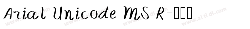 Arial Unicode MS R字体转换